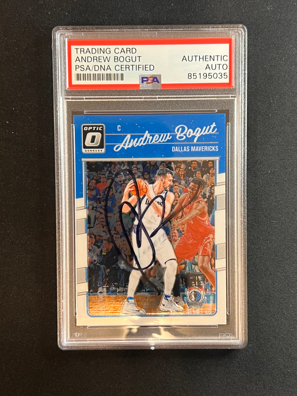 2016-17 Panini Donruss Optic #75 Andrew Bogut Signed Card AUTO PSA Slabbed Warriors