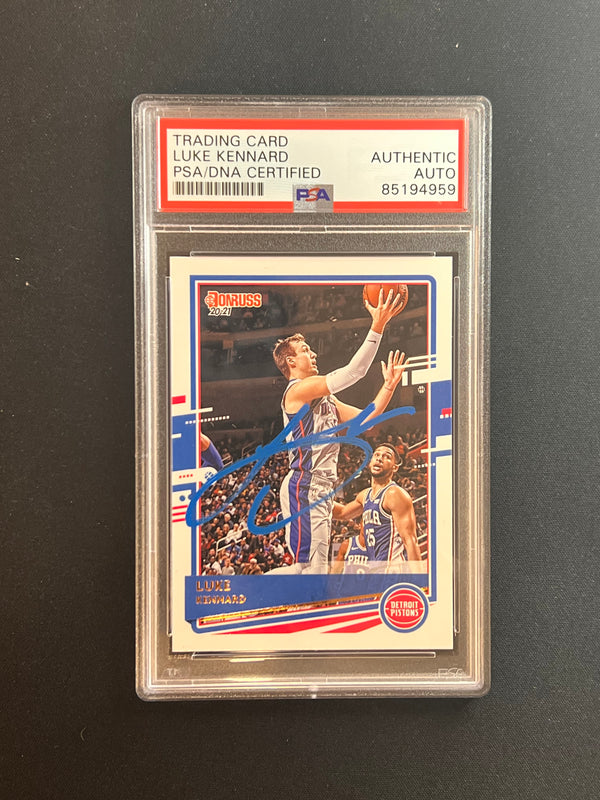 2020-21 Panini Donruss #117 Luke Kennard Signed Rookie Card AUTO PSA Slabbed Clippers