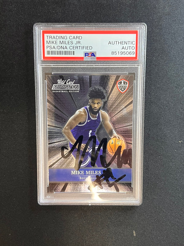 2022 Wild Card Alumination #ABC-62 Mike Miles Jr. Signed card AUTO PSA Slabbed Mavericks
