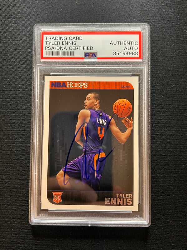 2014-15 NBA Hoops #276 Tyler Ennis Signed Rookie Card AUTO PSA Slabbed RC Suns