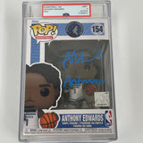 Anthony Edwards Signed Encapsulated Mint 9 Auto 8 Funko Pop PSA/DNA Minnesota Timberwolves Autographed