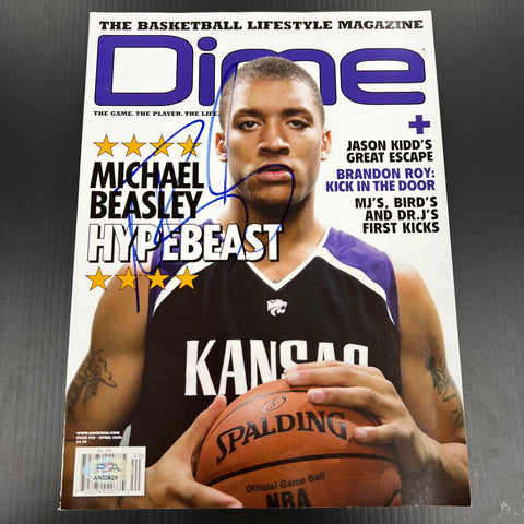 Michael Beasley signed Dime Magazine PSA/DNA Kansas State Autographed