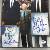 John Wooden, Bill Walton, Kareem Abdul-Jabbar signed 8x10 encapsulated PSA Auto 10