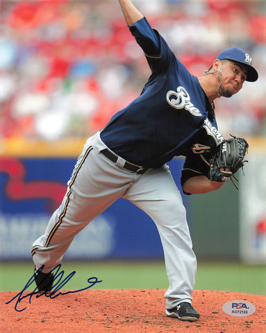 Yovani Gallardo signed 8x10 photo PSA/DNA Milwaukee Brewers Autographed