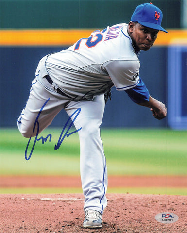 JENRRY MEJIA Signed 8x10 Photo New York Mets Autographed