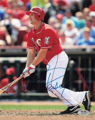 CHRIS HEISEY signed 8x10 photo PSA/DNA Cincinnati Reds Autographed