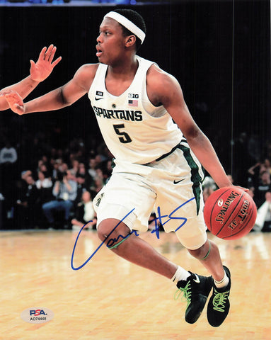 Cassius Winston Signed 8x10 photo PSA/DNA Michigan State Autographed