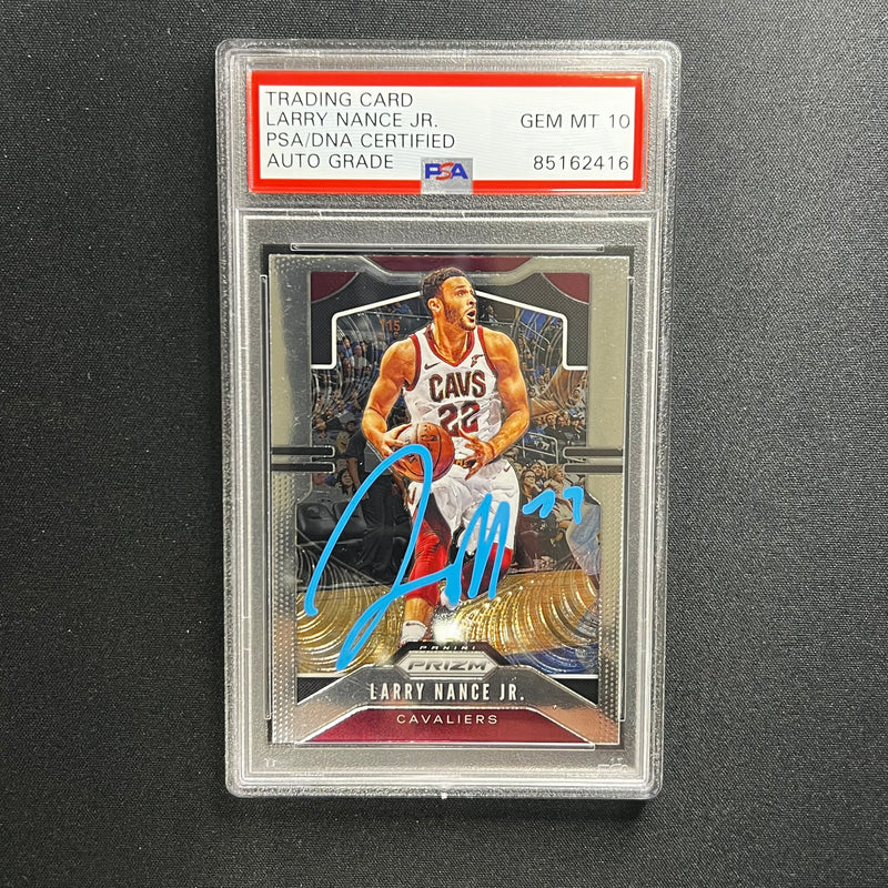 2019-20 Panini #73 Larry Nance Jr. Signed Card AUTO 10 PSA Slabbed Cavs