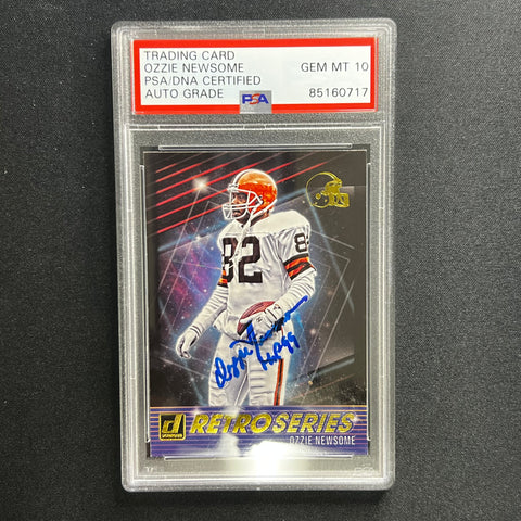 2021 Panini #RS7 Ozzie Newsome Signed Card AUTO 10 PSA slabbed Browns