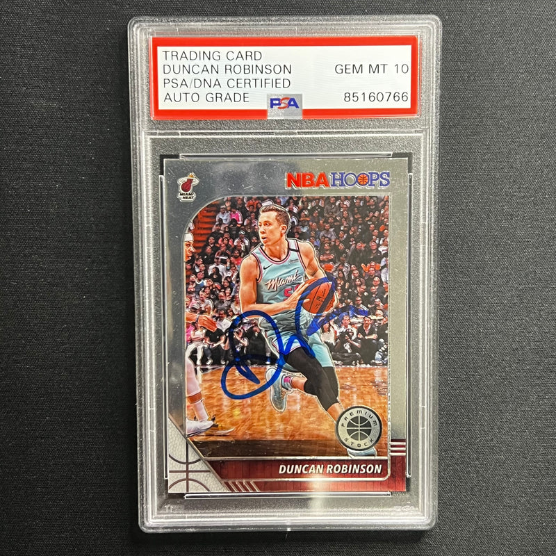 2019-20 Panini Select #262 Duncan Robinson Signed Card PSA Slabbed Heat