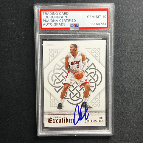 2015-16 Panini Excalibur #16 Joe Johnson Signed Card PSA Slabbed Heat