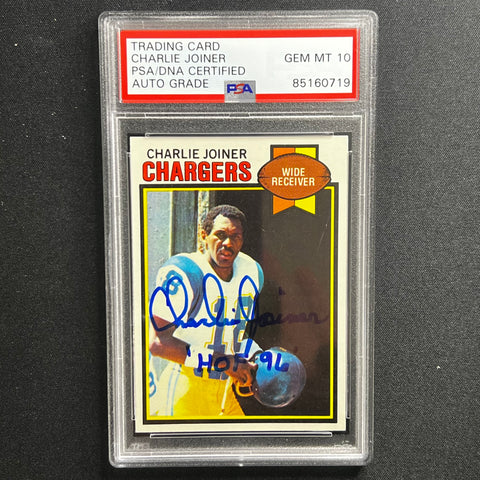 1978 Topps #419 Charlie Joiner Signed Card PSA AUTO 10 Slabbed Chargers