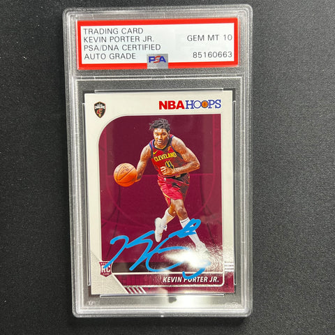 2019-20 Panini Hoops #225 Kevin Porter Jr. Signed Card PSA Slabbed Cavaliers