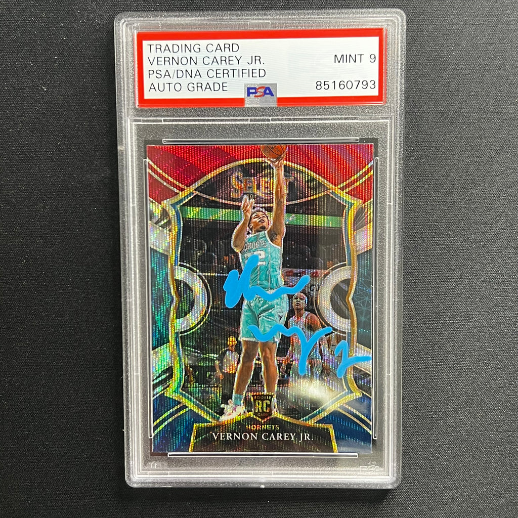 2020-21 Panini RC #92 Vernon Carey Signed Card AUTO PSA/DNA