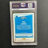 2020-21 Donruss Rated Rookie #244 Tre Jones Signed Card AUTO 10 PSA/DNA Slabbed RC Spurs