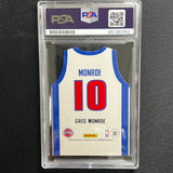 2010-11 Panini Threads #21 Greg Monroe Signed Card AUTO 10 PSA Slabbed Pistons