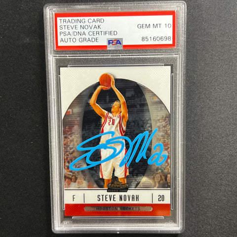 2006-07 TOPPS #51 STEVE NOVAK Signed Card PSA AUTO 10 GRADE 10 Slabbed RC Rockets