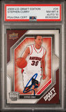 2009 UD Draft Edition #34 Stephen Curry Signed Card PSA 8 AUTO 10 PSA Slabbed Warriors