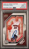 2009 UD Draft Edition #34 Stephen Curry Signed Card PSA 9 AUTO 9 PSA Slabbed Warriors