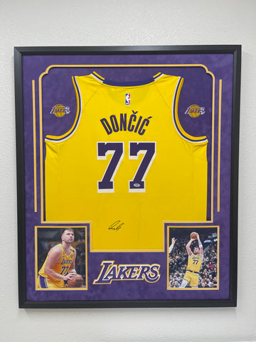 Luka Doncic Signed Jersey PSA Los Angeles Lakers Autographed