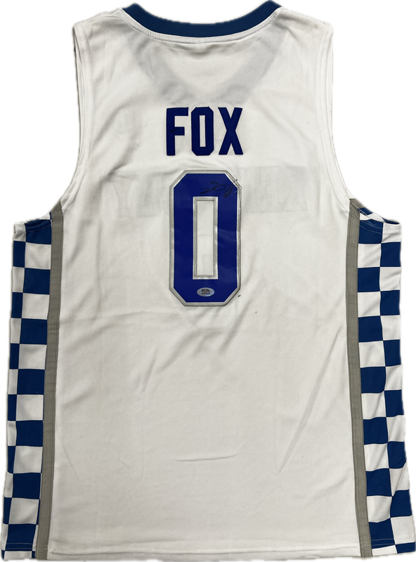 De'Aaron Fox signed jersey PSA Auto Kentucky Wildcats Autographed