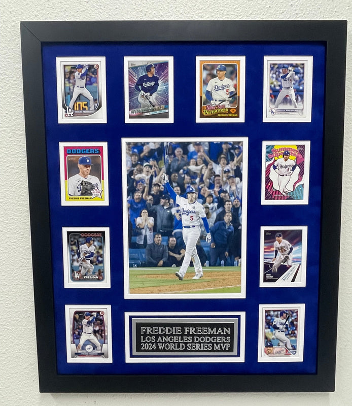 Freddie Freeman 10-Card Custom Display Frame Los Angeles Dodgers