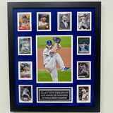 Clayton Kershaw 10-Card Custom Display Frame Los Angeles Dodgers