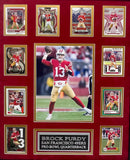 Brock Purdy 10-Card Custom Display Frame San Francisco 49ers