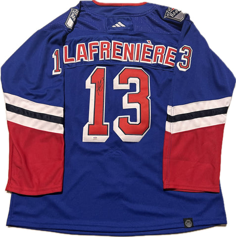 Alexis Lafreniere Signed Jersey PSA/DNA New York Rangers Autographed
