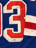 Mika Zibanejad Signed Jersey PSA/DNA New York Rangers Autographed