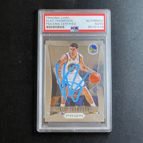 2012-13 Panini Prizm #203 Klay Thompson Signed Rookie Card PSA AUTO Slabbed Warriors RC