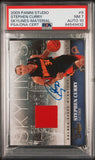 2009 Panini Studio Skylines Material #9 Stephen Curry Signed PSA NM 7 AUTO 10 PSA Slabbed Warriors