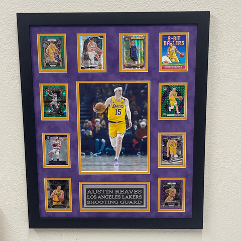 Austin Reaves 10-Card Custom Display Frame Los Angeles Lakers
