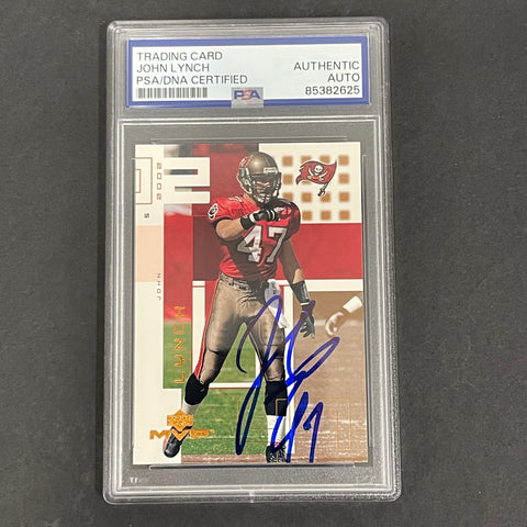 2002 Upper Deck MVP #228 John Lynch Signed Card AUTO PSA Slabbed 49ers