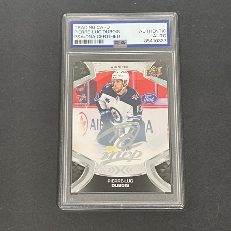 2021-22 Upper Deck Hockey #118 Pierre-Luc Dubois Signed Card AUTO PSA/DNA Slabbed Jets