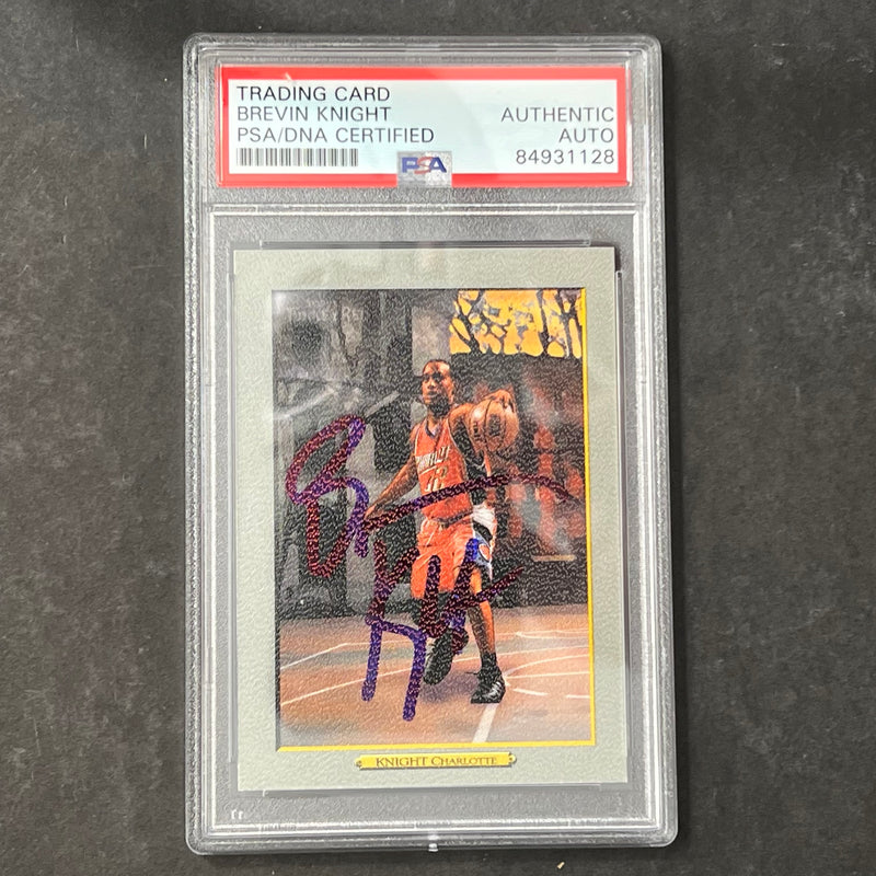 2006-07 Topps Turkey Red #155 Brevin Knight Signed Card AUTO PSA Slabbed Bobcats