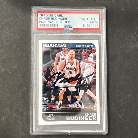 2014-15 NBA Hoops #89 Chase Budinger Signed Card AUTO 10 PSA/DNA Slabbed Timberwolves