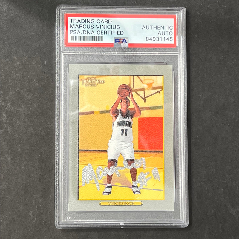 2006 Topps #183 Marcus Vincius Signed Card PSA Slabbed Auto Grade 10 Hornets