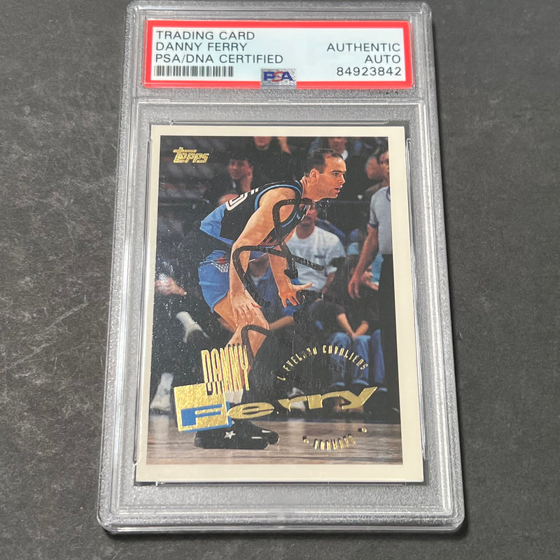 1995-96 Topps #203 Danny Ferry Signed Card AUTO PSA Slabbed Cavs