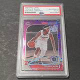 2019-20 Panini Hoops Premium Stock Mosaic #245 Terance Mann Signed Card AUTO PSA Slabbed Clippers