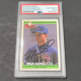 1992 Donruss The Rookies #49 Ryan Hawblitzel Signed Card PSA Slabbed Auto Cubs