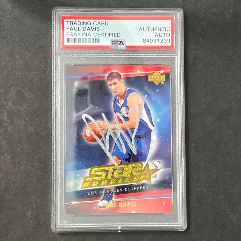 2006-07 Upper Deck Basketball #232 Paul Davis Signed Card PSA Slabbed Clippers