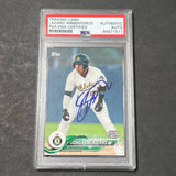 2018 Topps Pro Debut #154 Lazaro Armenteros Signed Card PSA Slabbed Auto Oakland A's