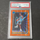 2021-22 Panini Donruss Rated Rookie Hoops #203 Cameron Thomas Signed Card PSA/DNA Encapsulated
