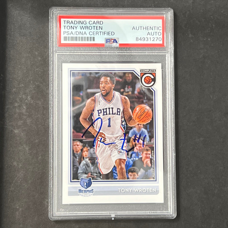 2016-17 Panini Complete #91 Tony Wroten Signed Card AUTO 10 PSA Slabbed Grizzlies