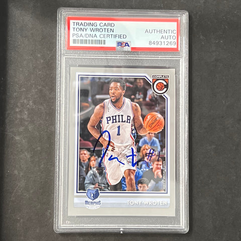 2016-17 Panini Complete #91 Tony Wroten Signed Card AUTO 10 PSA Slabbed Grizzlies