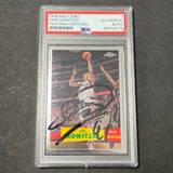 2008-09 Topps Chrome  Dirk Nowitzki Signed AUTO Card PSA/DNA Slabbed Autographed Mavericks