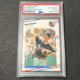 1988 Fleer #485 Bob Boone Signed Card Auto PSA Slabbed Angels