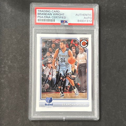 2016-17 Panini Complete #92 Brandan Wright Signed Card AUTO PSA Slabbed Grizzlies