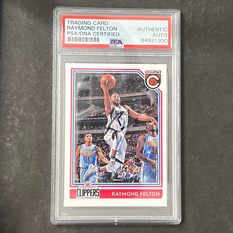 2016-17 Panini Complete #69 Raymond Felton Signed Card AUTO PSA/DNA Slabbed Clippers